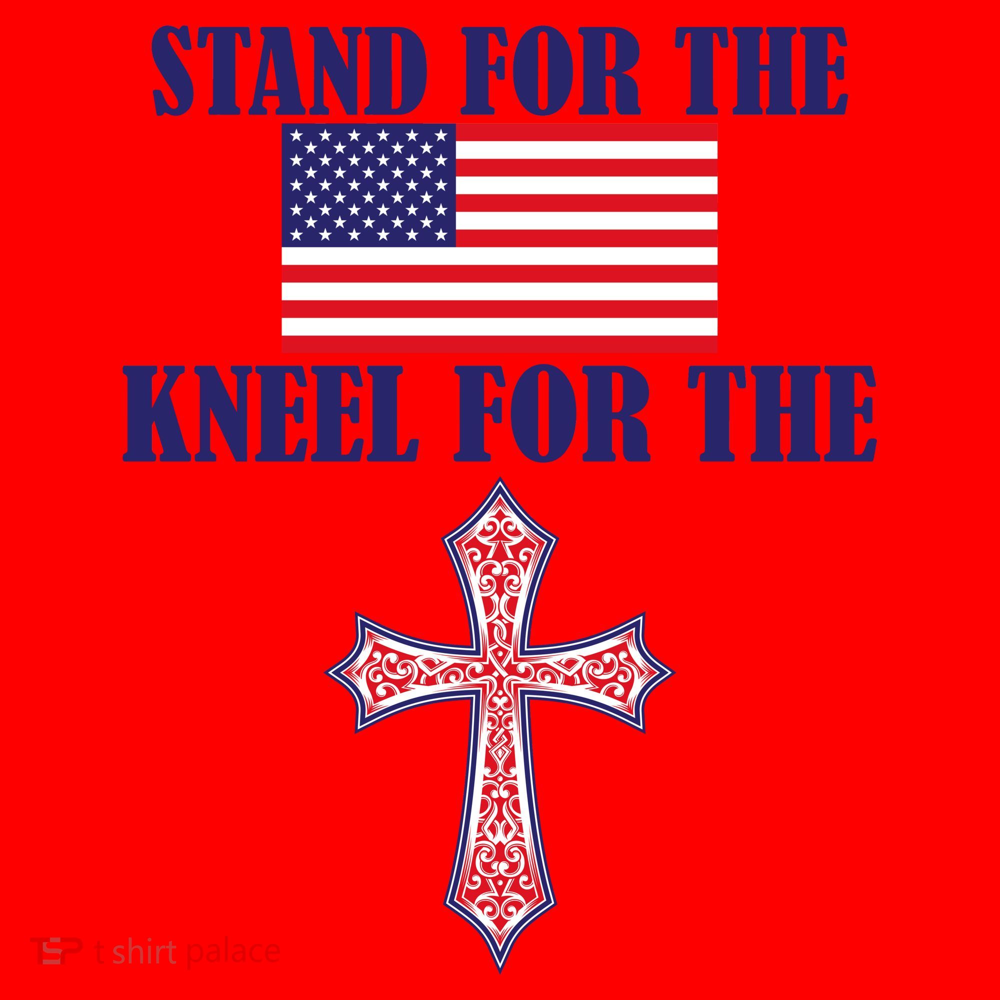 Stand For the Flag Kneel For the Cross National Anthem Santa Hat
