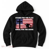 Stand For the Flag Kneel for the Cross USA Army Hoodie thumb 0