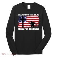 Stand For the Flag Kneel for the Cross USA Army Long Sleeve Shirt thumb 0