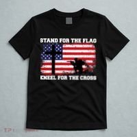 Stand For the Flag Kneel for the Cross USA Army T-Shirt thumb 5