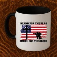Stand For the Flag Kneel for the Cross USA Army Coffee Mug thumb 2