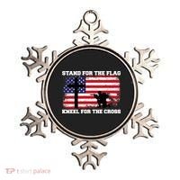 Stand For the Flag Kneel for the Cross USA Army Ornament thumb 0