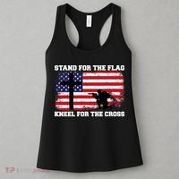 Stand For the Flag Kneel for the Cross USA Army Women's Tank Top thumb 3