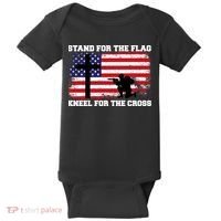 Stand For the Flag Kneel for the Cross USA Army Baby Bodysuit thumb 0