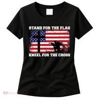 Stand For the Flag Kneel for the Cross USA Army Women's T-Shirt thumb 0