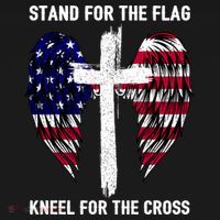 Stand For The Flag Kneel For The Cross USA Eagle Backpack thumb 2