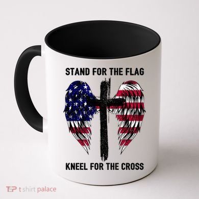 Stand For The Flag Kneel For The Cross USA Eagle Coffee Mug