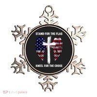 Stand For The Flag Kneel For The Cross USA Eagle Ornament thumb 0