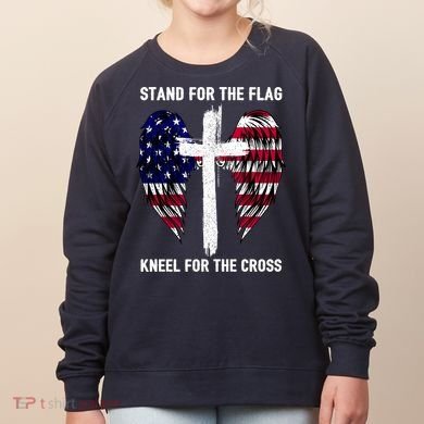 Stand For The Flag Kneel For The Cross USA Eagle Women's Sweatshirt