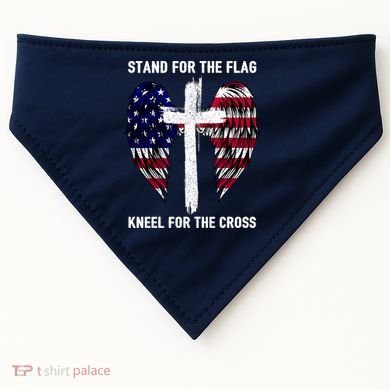 Stand For The Flag Kneel For The Cross USA Eagle USA-Made Doggie Bandana
