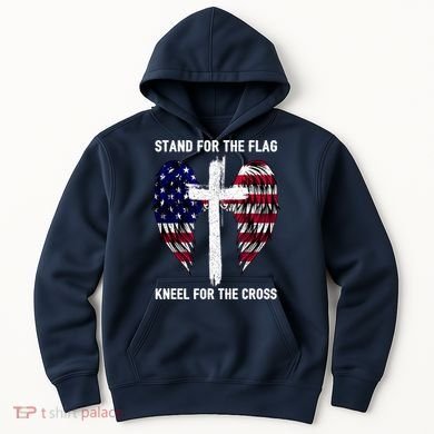 Stand For The Flag Kneel For The Cross USA Eagle Hoodie