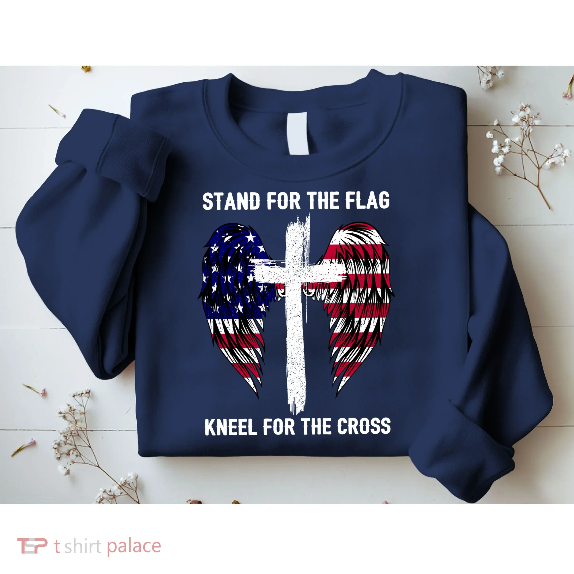 Stand For The Flag Kneel For The Cross USA Eagle Sweatshirt