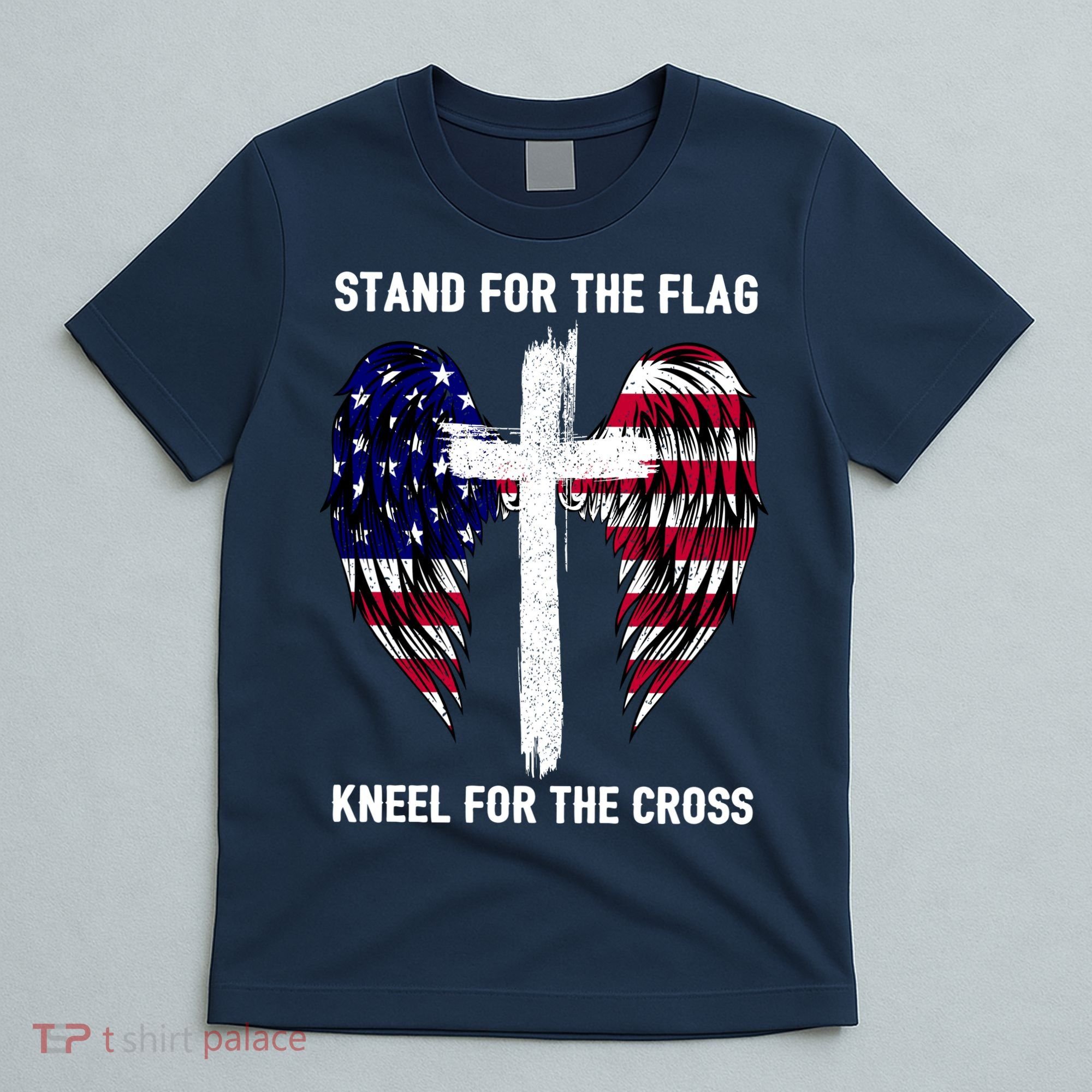 Stand For The Flag Kneel For The Cross USA Eagle T-Shirt