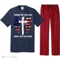 Stand For The Flag Kneel For The Cross USA Eagle Pajama Set thumb 0