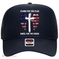 Stand For The Flag Kneel For The Cross USA Eagle Hat thumb 0
