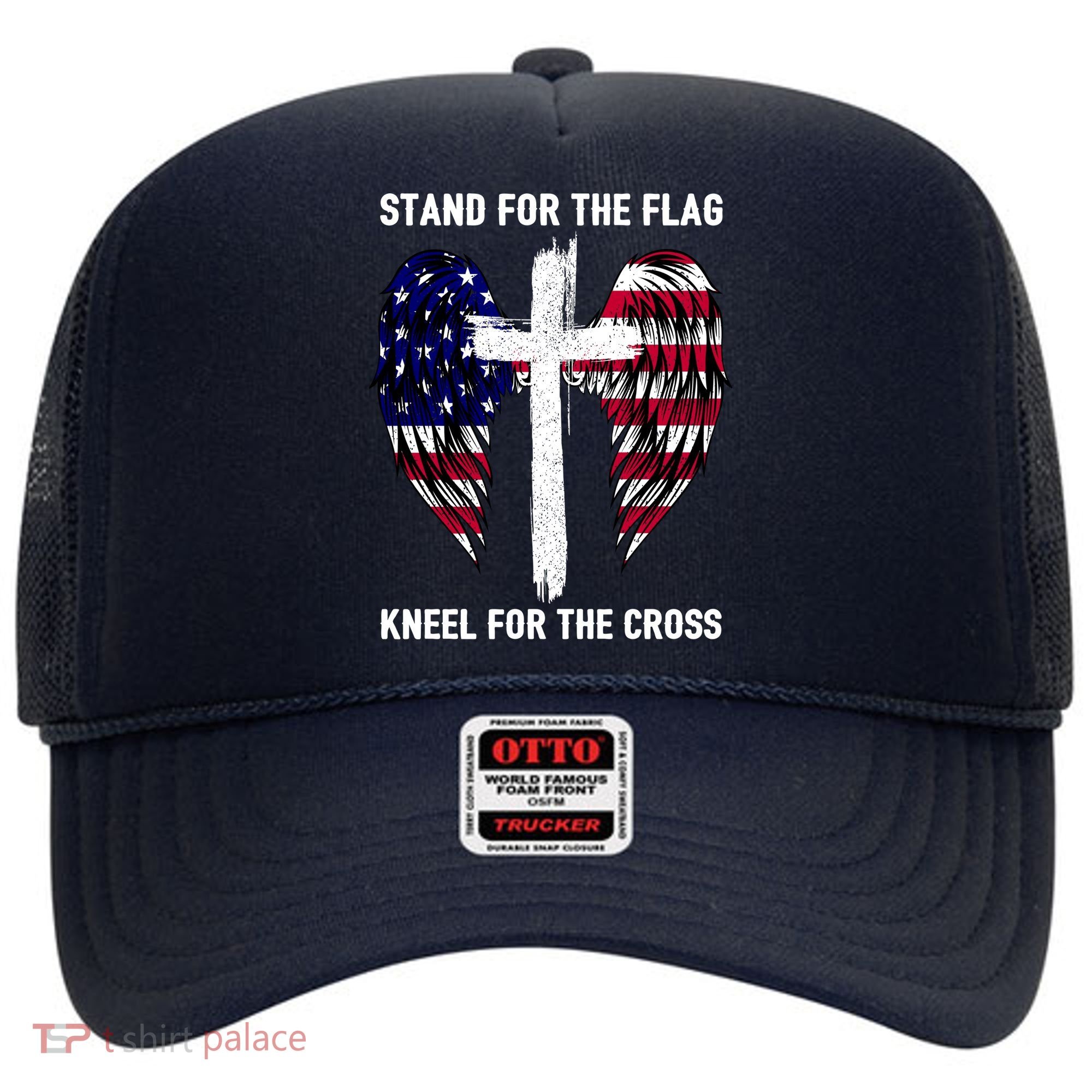 Stand For The Flag Kneel For The Cross USA Eagle Hat