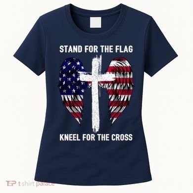 Stand For The Flag Kneel For The Cross USA Eagle Women's T-Shirt