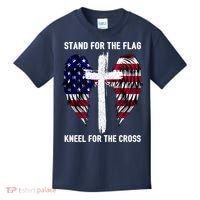 Stand For The Flag Kneel For The Cross USA Eagle Kids T-Shirt thumb 0
