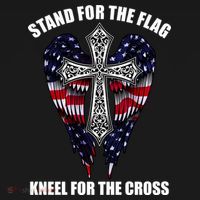 Stand For the Flag Kneel for the Cross USA Eagle Wings Visor thumb 3