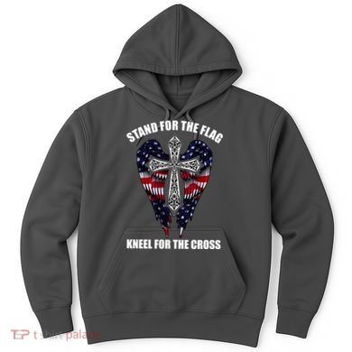 Stand For the Flag Kneel for the Cross USA Eagle Wings Hoodie