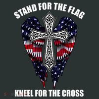 Stand For the Flag Kneel for the Cross USA Eagle Wings T-Shirt thumb 7