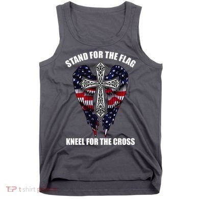 Stand For the Flag Kneel for the Cross USA Eagle Wings Tank Top