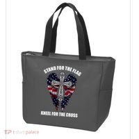 Stand For the Flag Kneel for the Cross USA Eagle Wings Tote Bag thumb 3