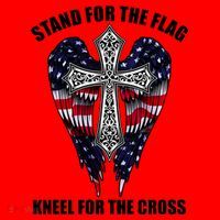 Stand For the Flag Kneel for the Cross USA Eagle Wings Santa Hat thumb 1