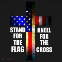 Stand For the Flag Kneel for the Cross USA FLAG Ornament thumb 1