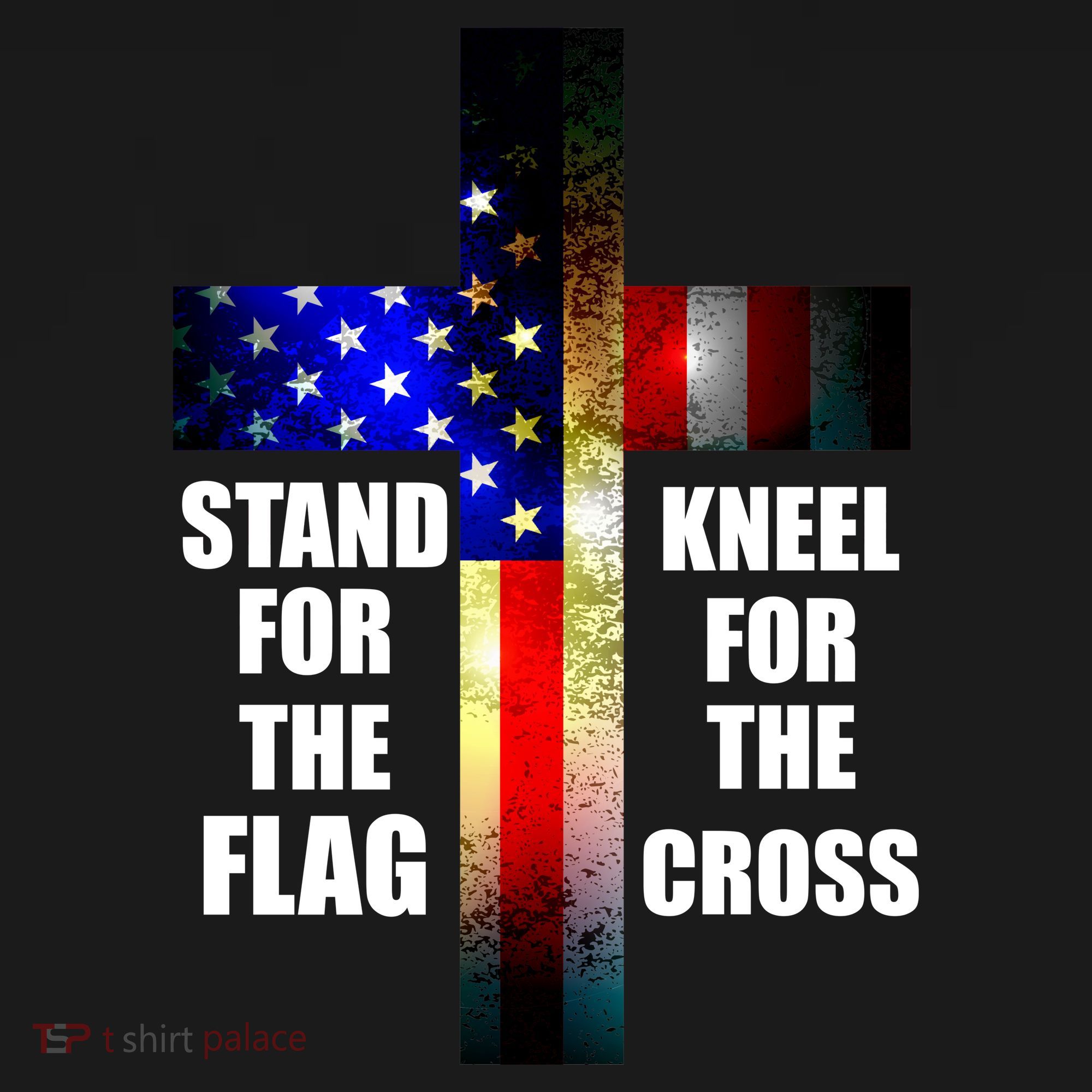 Stand For the Flag Kneel for the Cross USA FLAG Ornament