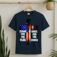 Stand For the Flag Kneel for the Cross USA FLAG T-Shirt thumb 2