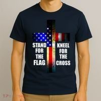 Stand For the Flag Kneel for the Cross USA FLAG T-Shirt thumb 3