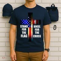 Stand For the Flag Kneel for the Cross USA FLAG T-Shirt thumb 6
