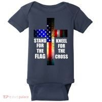 Stand For the Flag Kneel for the Cross USA FLAG Baby Bodysuit thumb 0