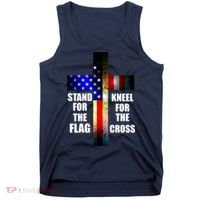 Stand For the Flag Kneel for the Cross USA FLAG Tank Top thumb 0