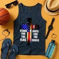 Stand For the Flag Kneel for the Cross USA FLAG Tank Top thumb 4