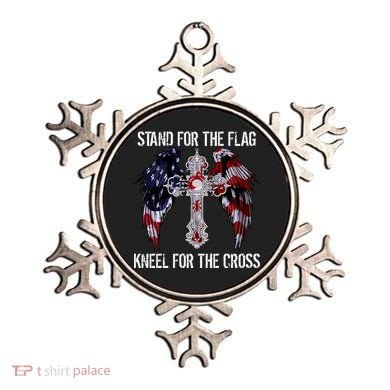 Stand For The Flag Kneel For The Cross USA National Anthem Ornament