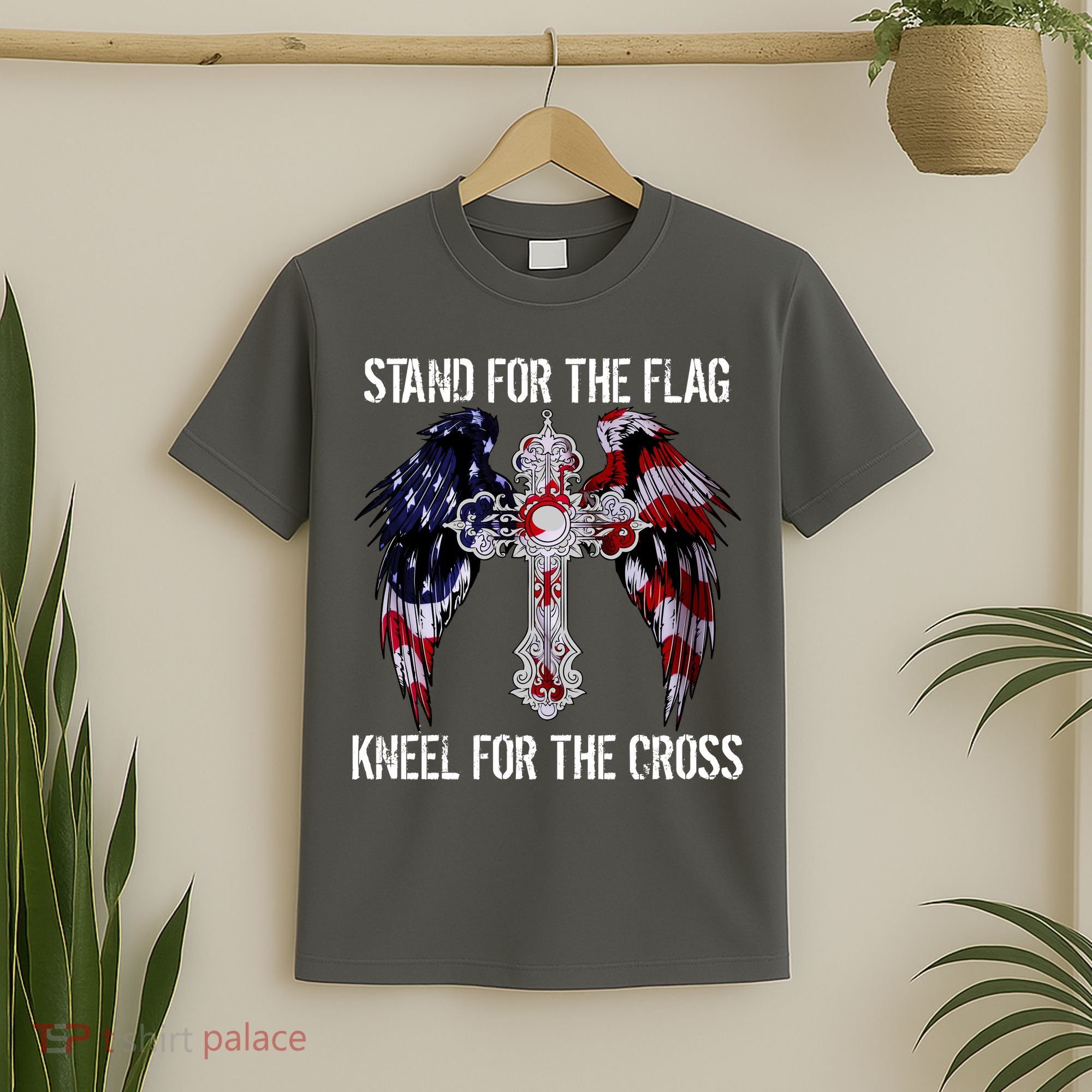 Stand For The Flag Kneel For The Cross USA National Anthem T-Shirt