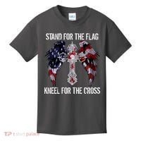 Stand For The Flag Kneel For The Cross USA National Anthem Kids T-Shirt thumb 0