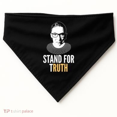 Stand For Truth Quote Ruth Bader Ginsburg Tribute USA-Made Doggie Bandana