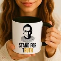 Stand For Truth Quote Ruth Bader Ginsburg Tribute Coffee Mug thumb 3