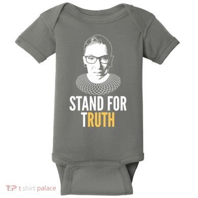 Stand For Truth Quote Ruth Bader Ginsburg Tribute Baby Bodysuit