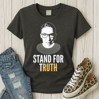 Stand For Truth Quote Ruth Bader Ginsburg Tribute Women's T-Shirt thumb 3