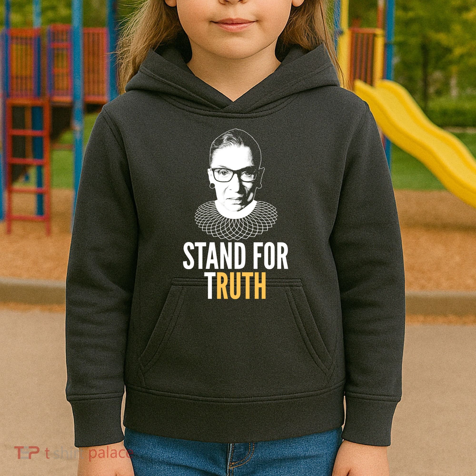 Stand For Truth Quote Ruth Bader Ginsburg Tribute Kids Hoodie