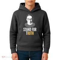 Stand For Truth Quote Ruth Bader Ginsburg Tribute Kids Hoodie thumb 4