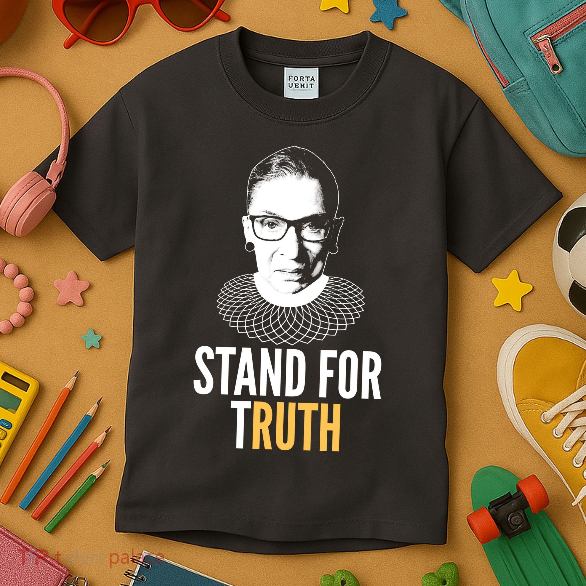 Stand For Truth Quote Ruth Bader Ginsburg Tribute Kids T-Shirt