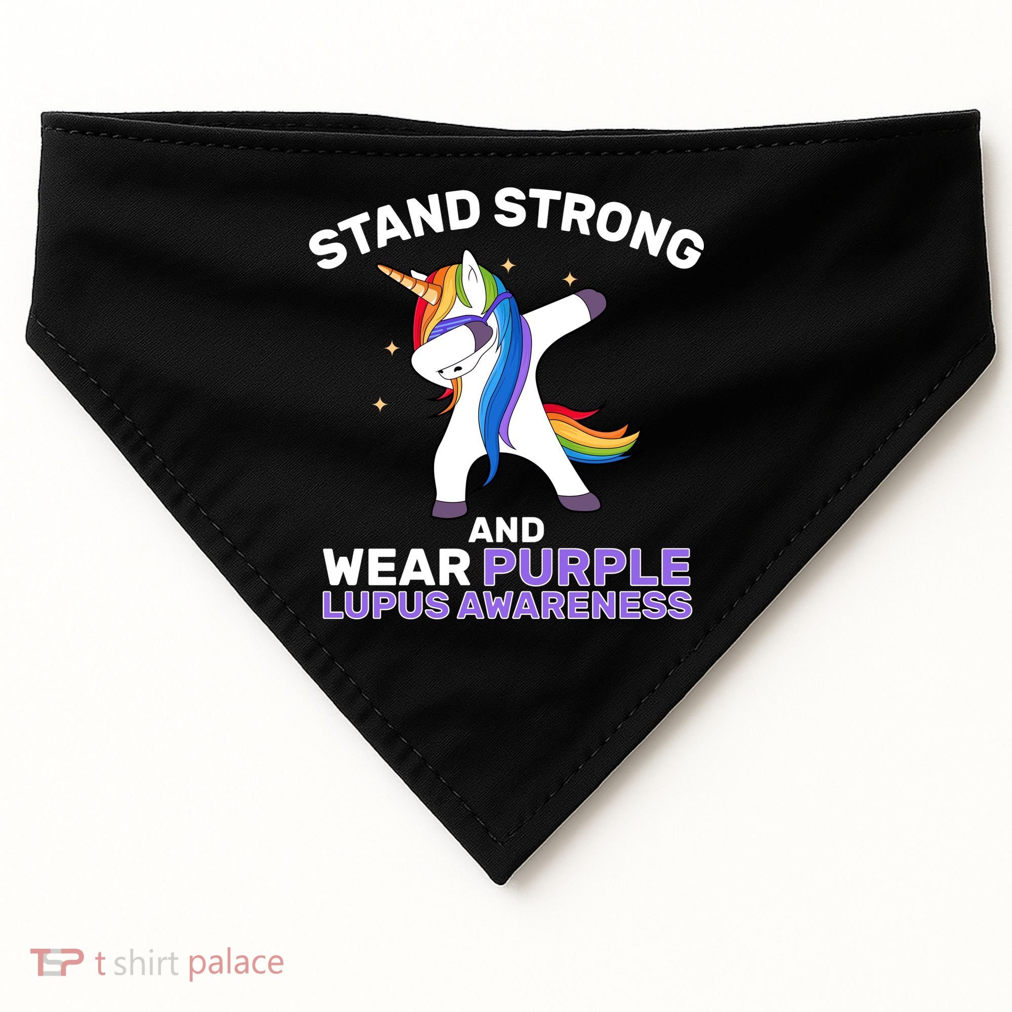 Stand Strong Wear Purple Lupus Awareness USA-Made Doggie Bandana