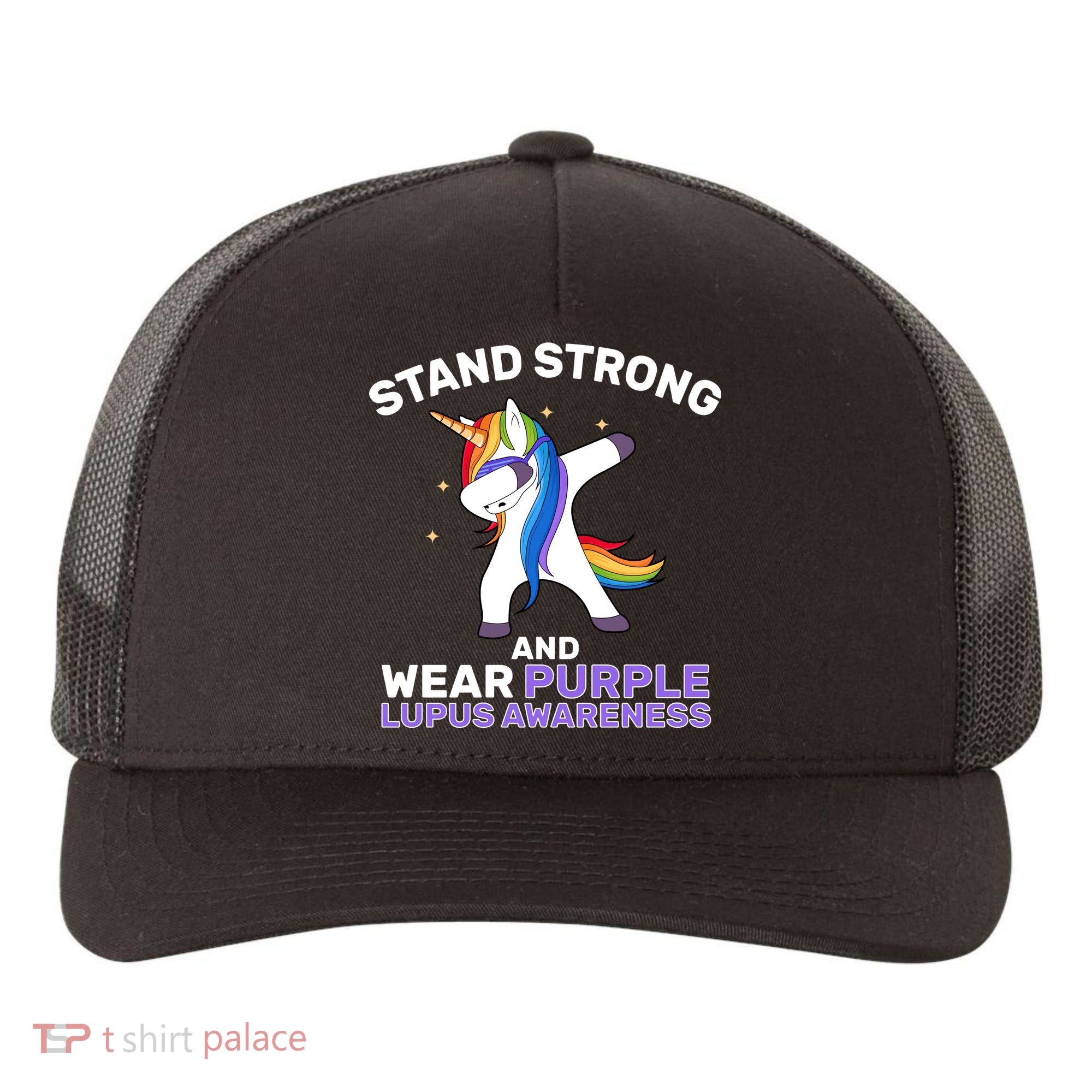 Stand Strong Wear Purple Lupus Awareness Yupoong Adult 5-Panel Trucker Hat