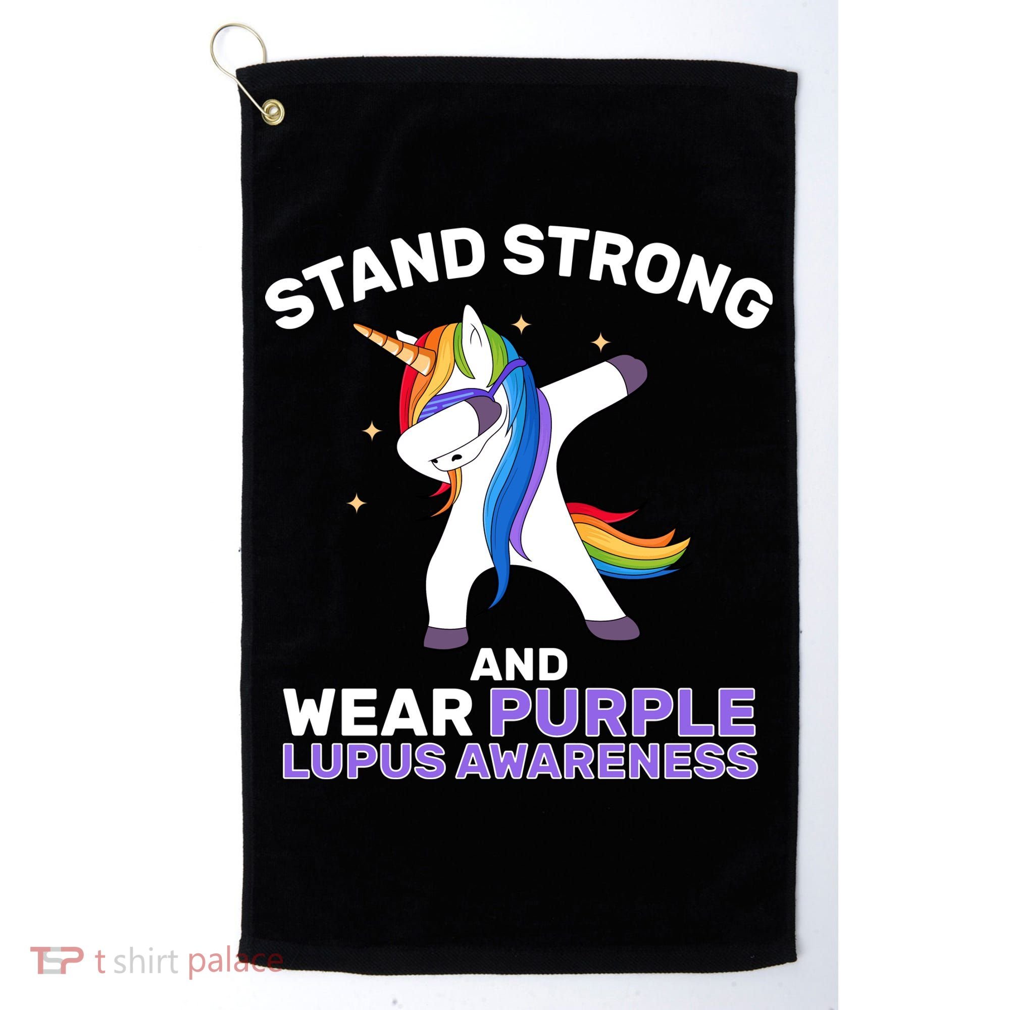 Stand Strong Wear Purple Lupus Awareness Golf Towel
