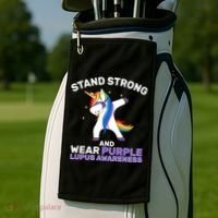 Stand Strong Wear Purple Lupus Awareness Golf Towel thumb 2